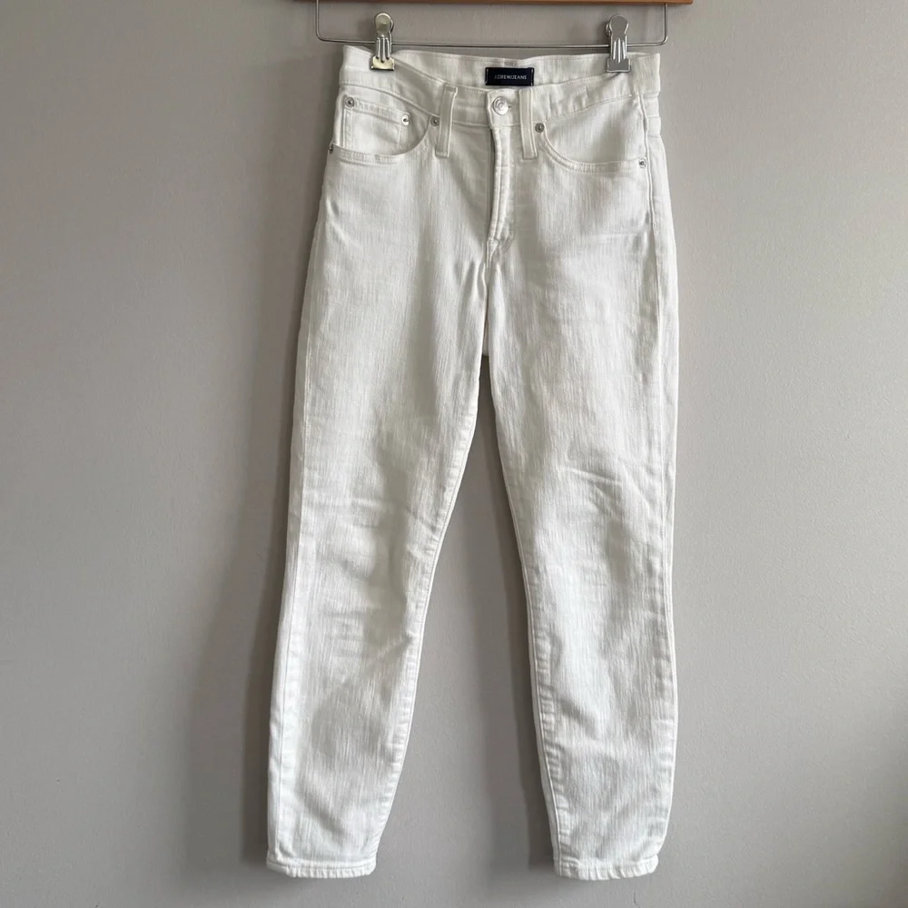 J. Crew White Skinny High-Rise 9”Toithpick Jeans Women size 25 P